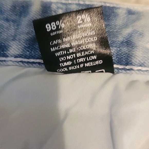 Smoke Rise Bermuda Shorts Mens 40  Blue hip hop Paint Splatter Distressed Denim - Picture 7 of 11